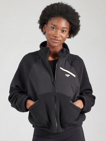 ROXY Functionele fleece jas 'WOW EXPLORER' in Zwart: voorkant