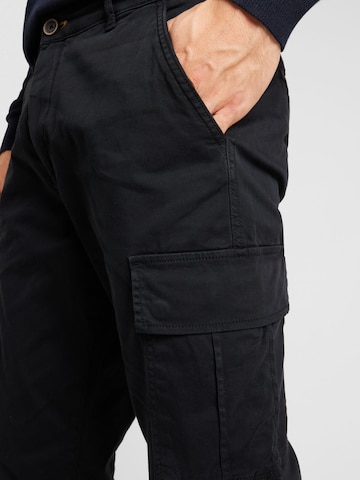 Springfieldregular Cargo hlače 'RECONSIDER' - crna boja
