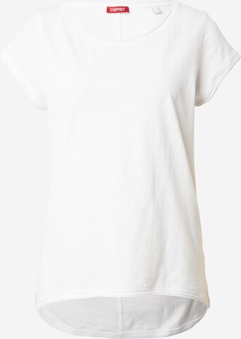 T-shirt ESPRIT en blanc : devant