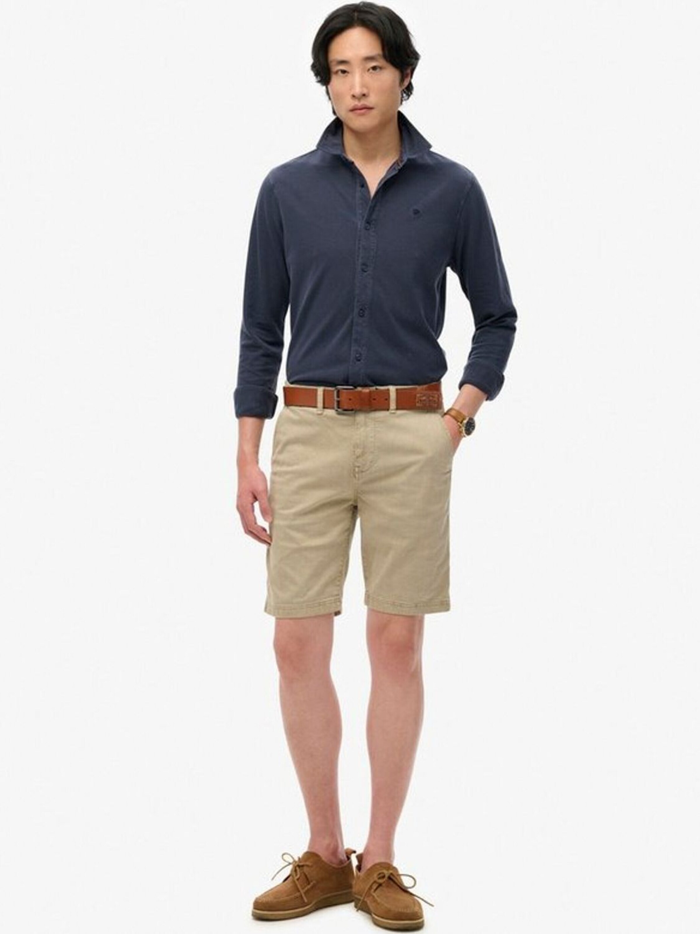 Superdry Regular fit Button Up Shirt in Blue
