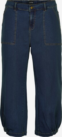 GOZZIP Jeans 'Clara Baggy' in Blue: front