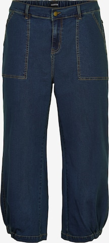 GOZZIP Wide Leg Jeans 'Clara Baggy' in Blau: predná strana