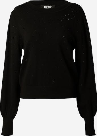 melns DKNY Džemperis: no priekšpuses