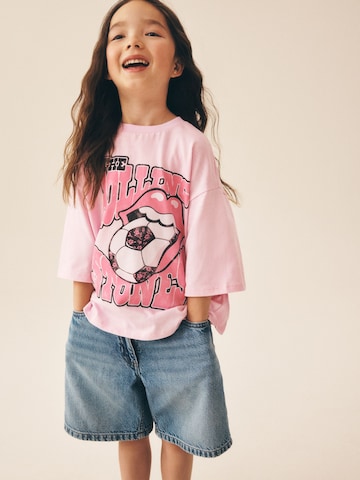 T-Shirt 'The Rolling Stones' Next en rose : devant