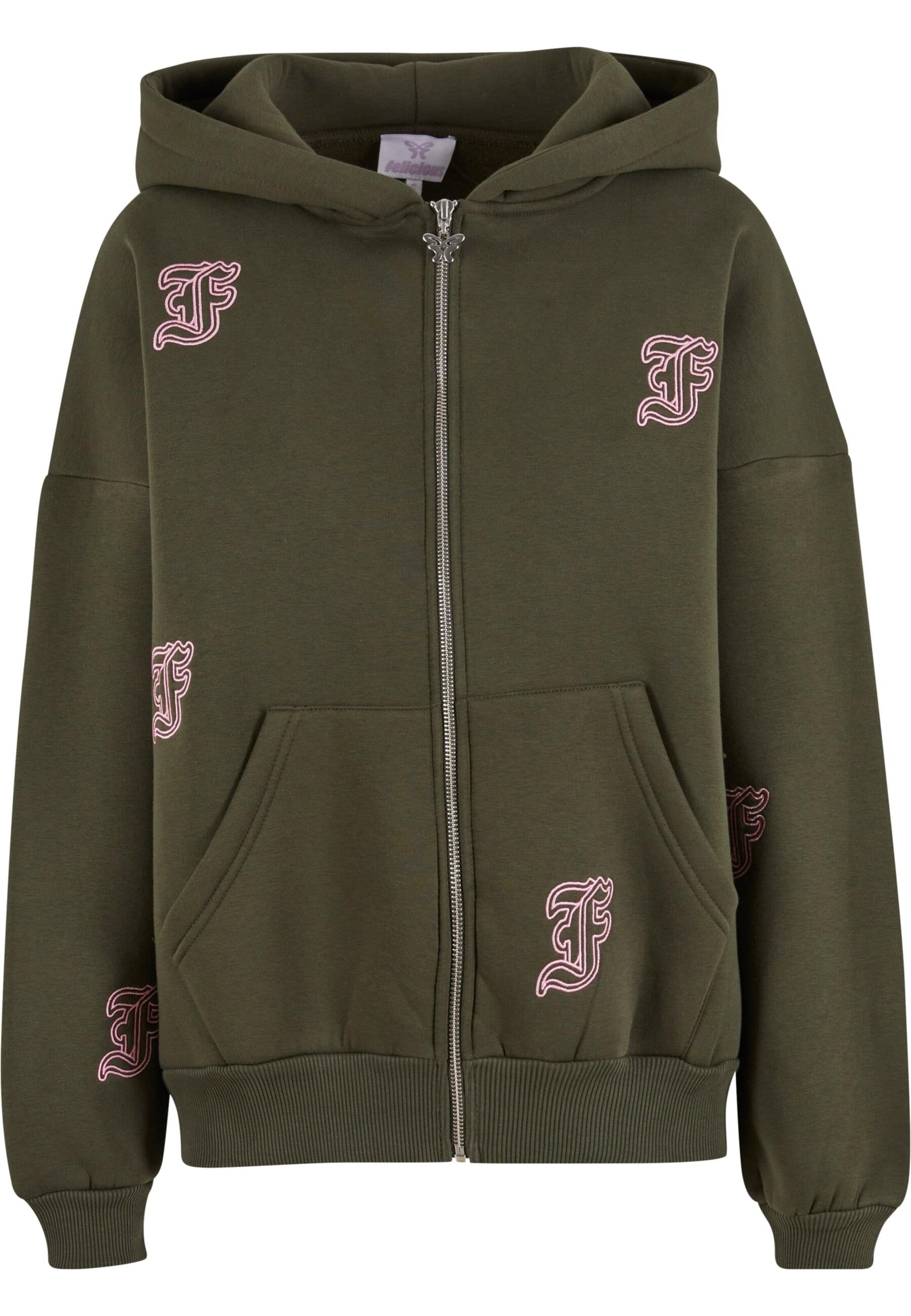 Felicious Sweatvest in Groen: voorkant