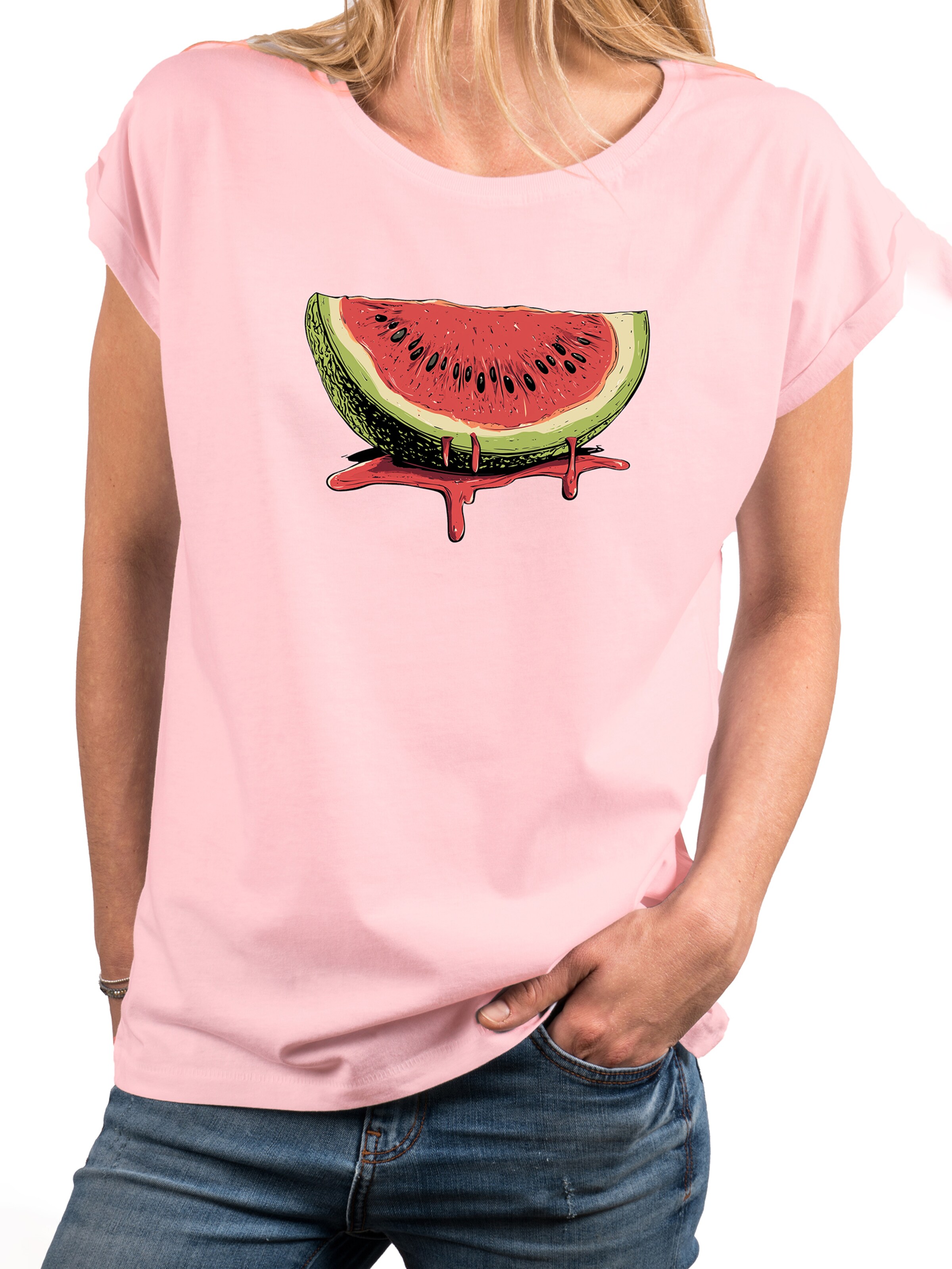 MAKAYA Shirt 'Watermelon' in Pink