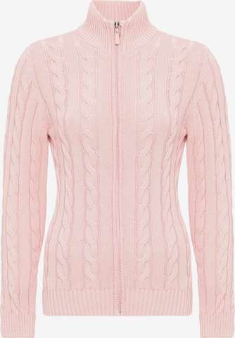 Felix Hardy Knit Cardigan in Pink: front