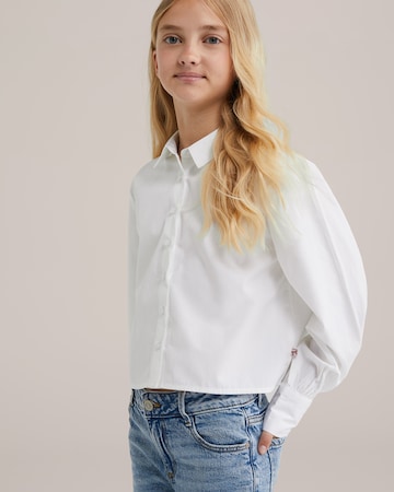Chemisier WE Fashion en blanc : devant