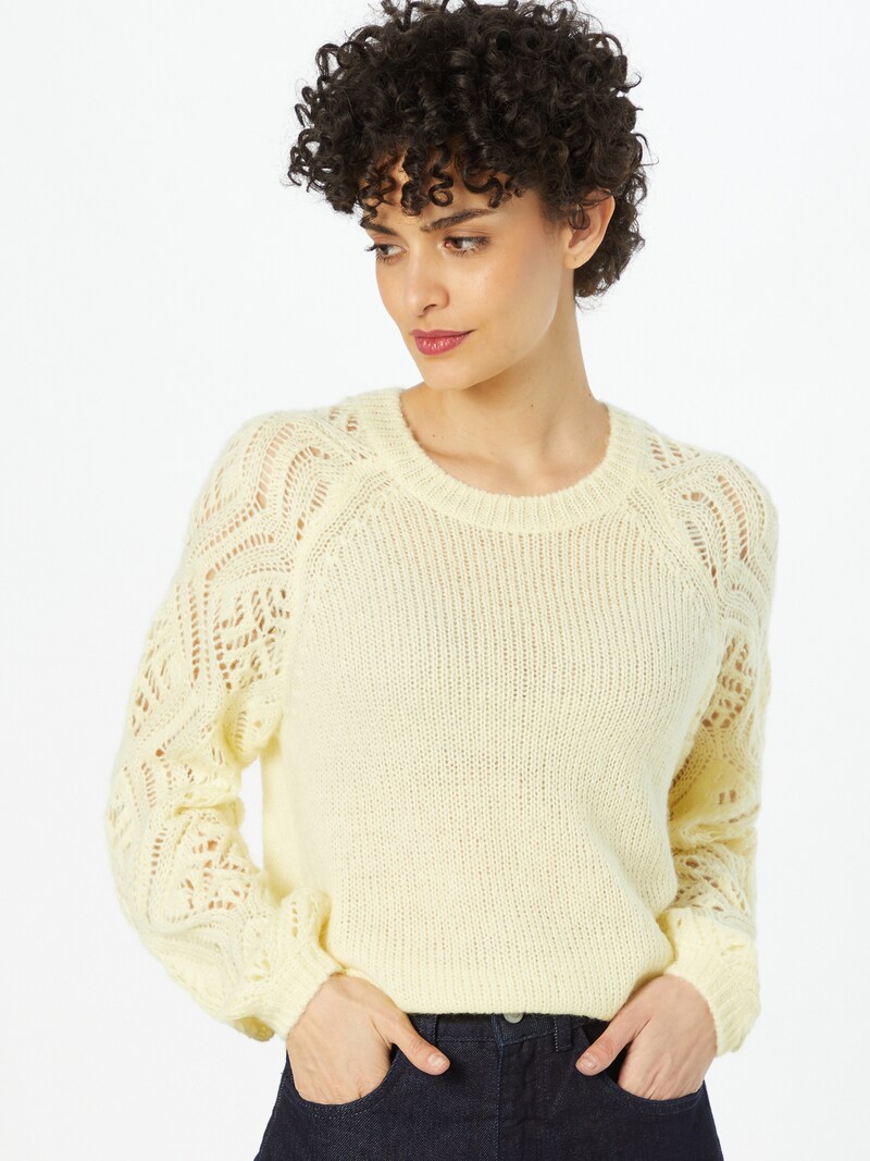 Women Clothing NÜMPH Fine-knit sweaters Pastel Yellow