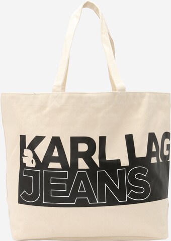 KARL LAGERFELD JEANS Nakupovalna torba | bež barva