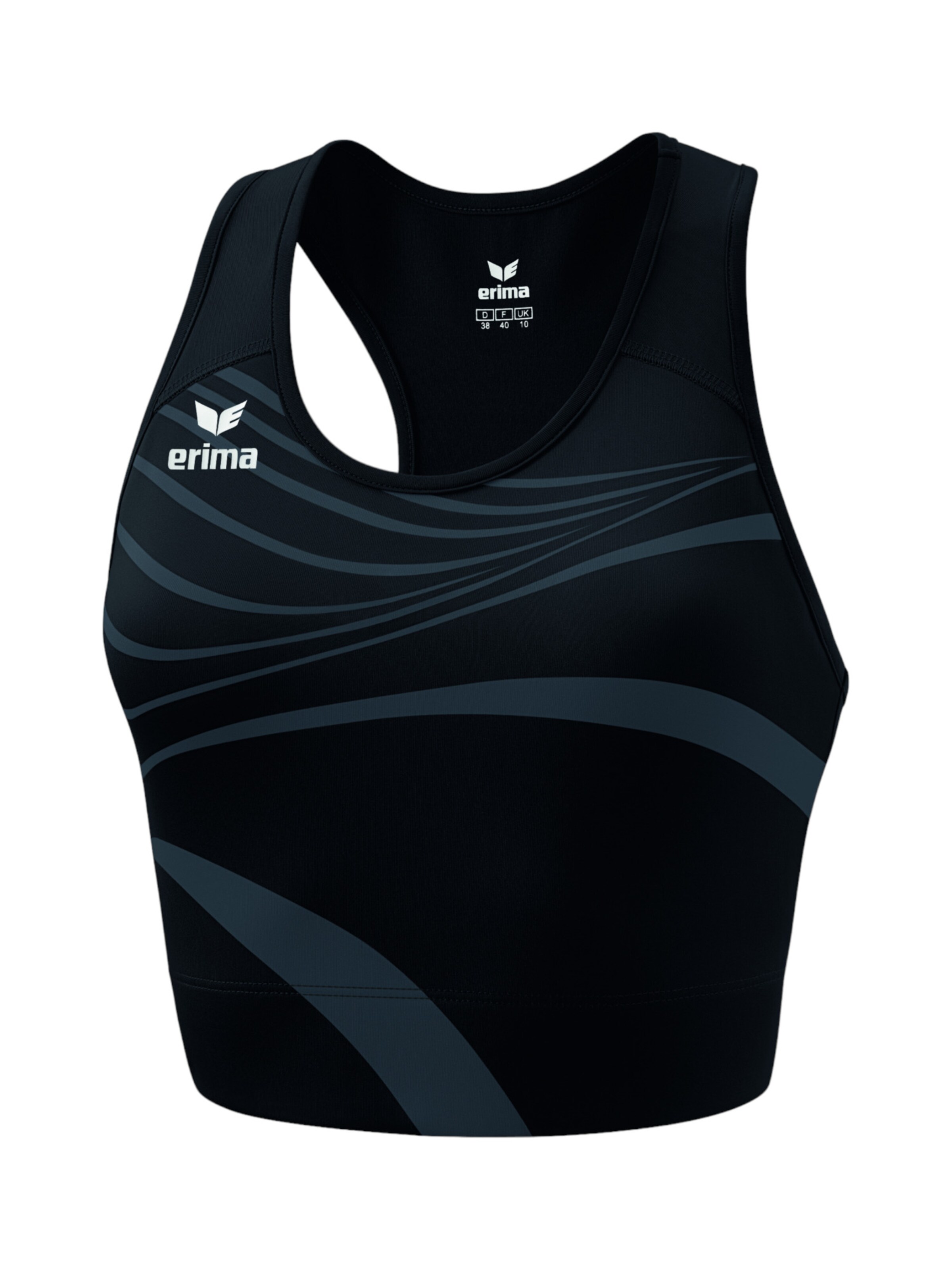 ERIMA Sport-BH in Schwarz: Vorderseite