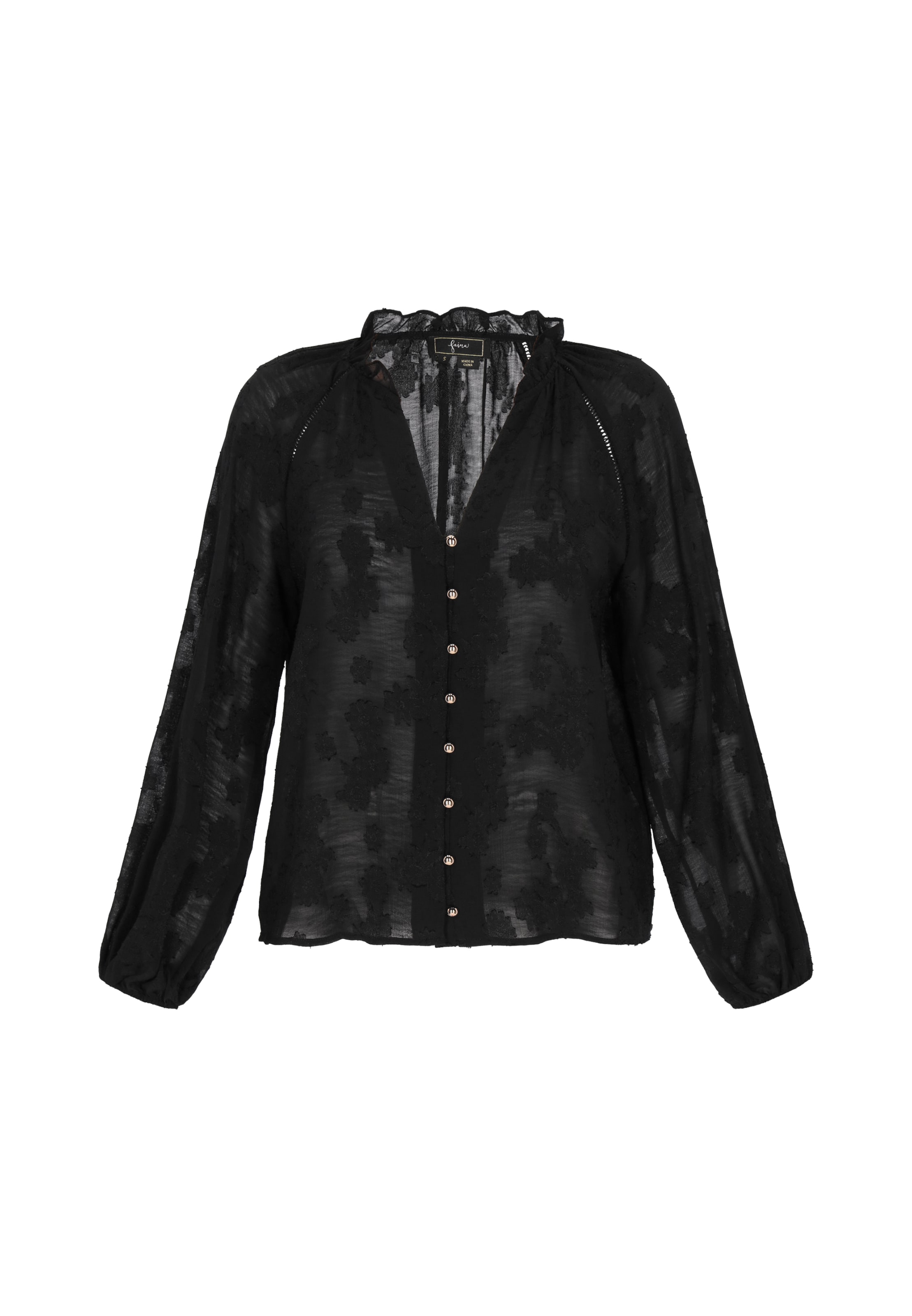 faina - Blusa en negro: frente