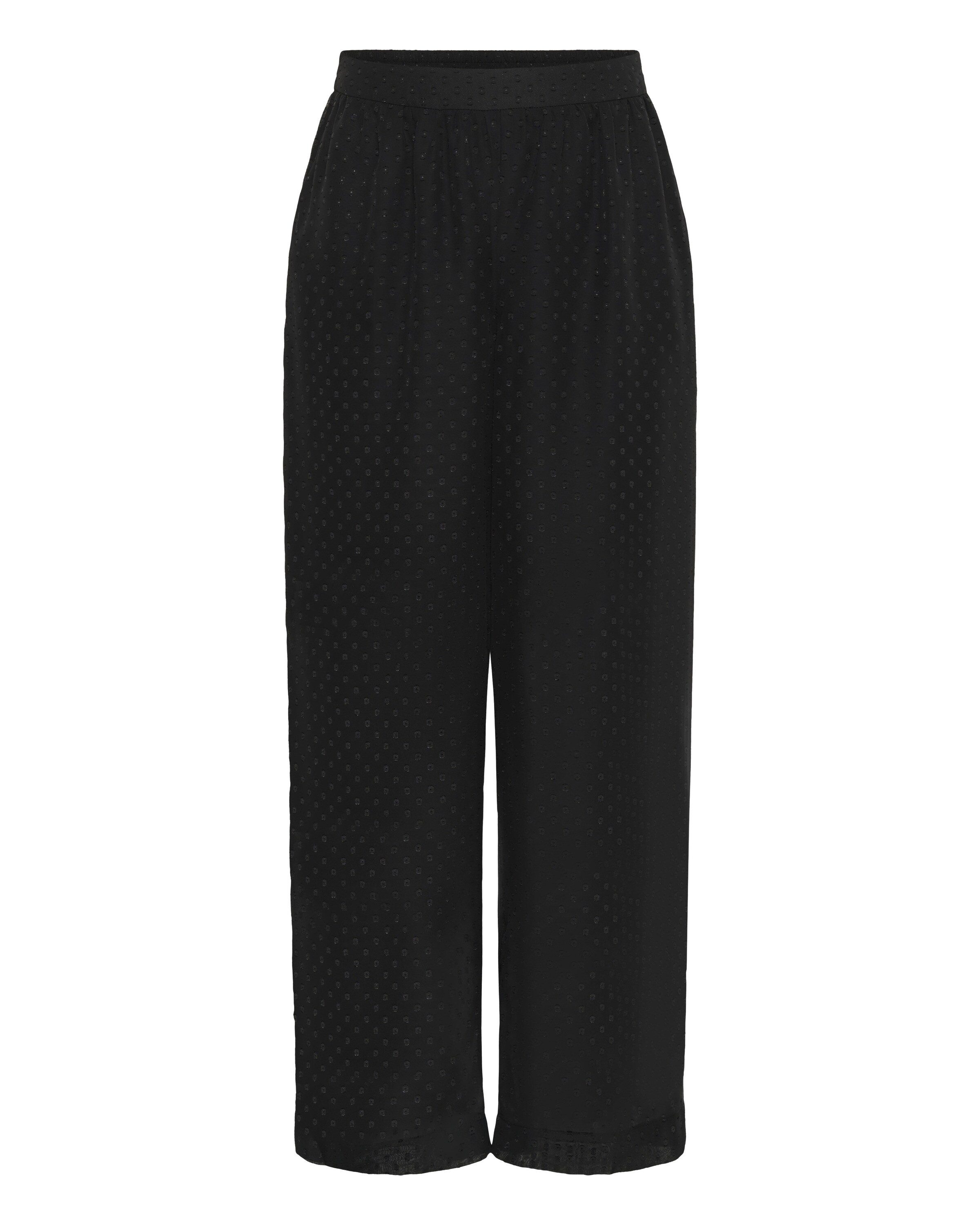 KAFFE CURVE Loosefit Broek in Zwart: voorkant