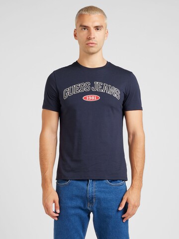 GUESS JEANS T-Shirt in Blau: Vorderseite