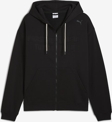 PUMA Sweatjacke 'Puma x Porsche Legacy' in Schwarz: Vorderseite