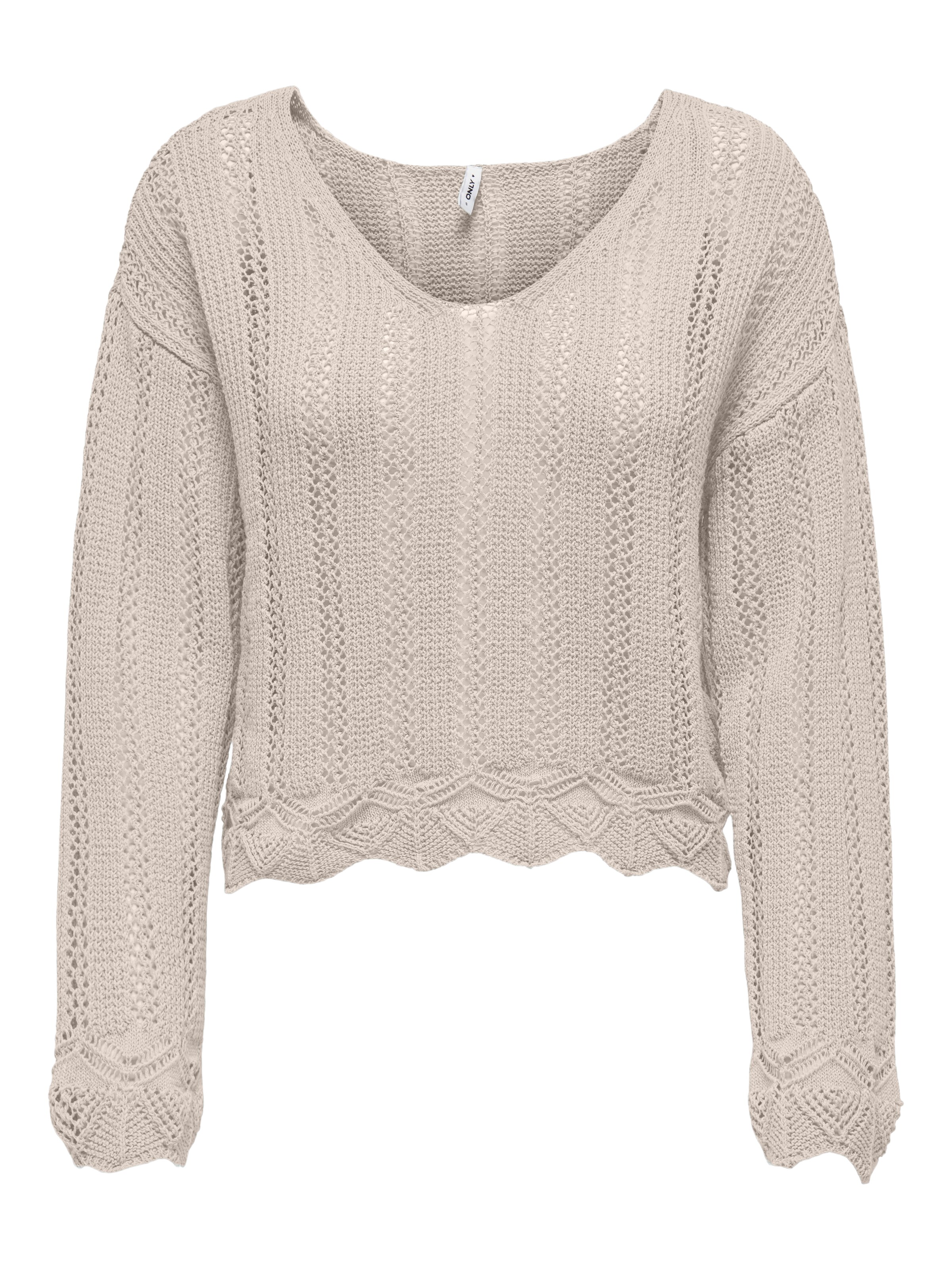 Pull-over 'ONLELBA' ONLY en beige : devant