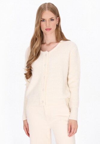 DreiMaster Vintage - Casaco de malha em branco: frente