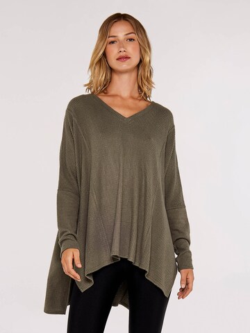 Pull-over oversize Apricot en vert : devant