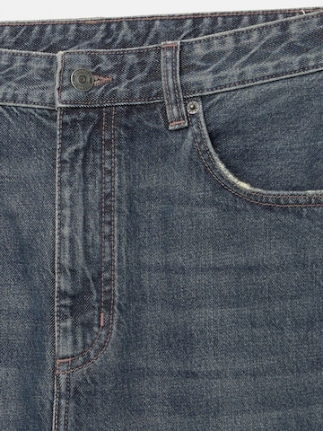 Pull&Bear Baggy Džínsy - Modrá