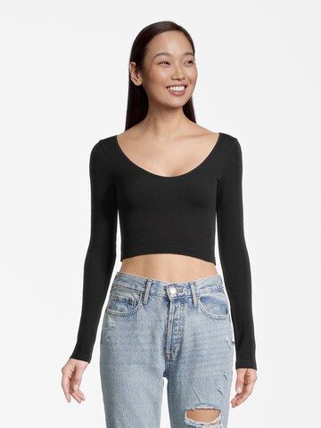 AÉROPOSTALE Shirt in Black: front