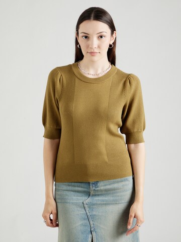 ICHI - Pullover 'IH BOSTON' em verde: frente