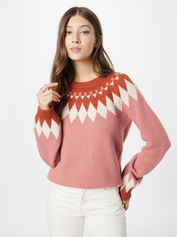 Danefae Pullover 'Hot Stove' i pink: forside