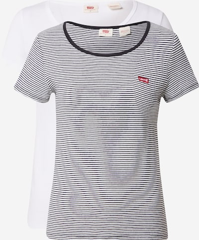 LEVI'S ® Shirt '2Pack Crewneck Tee' in blutrot / schwarz / weiß, Produktansicht
