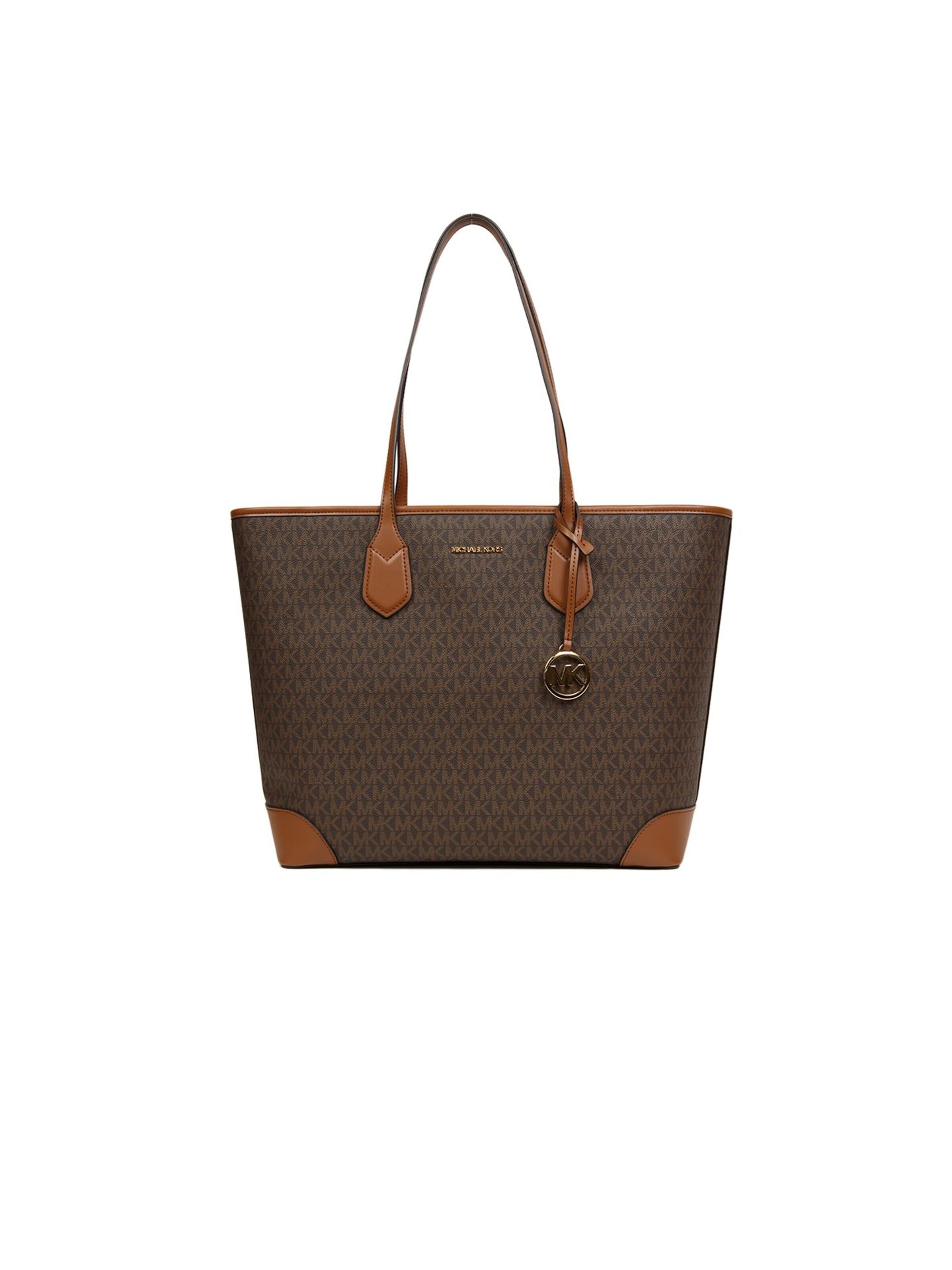 Shopper 'Eva Large Top-Zip Tote' di Michael Kors in marrone: frontale