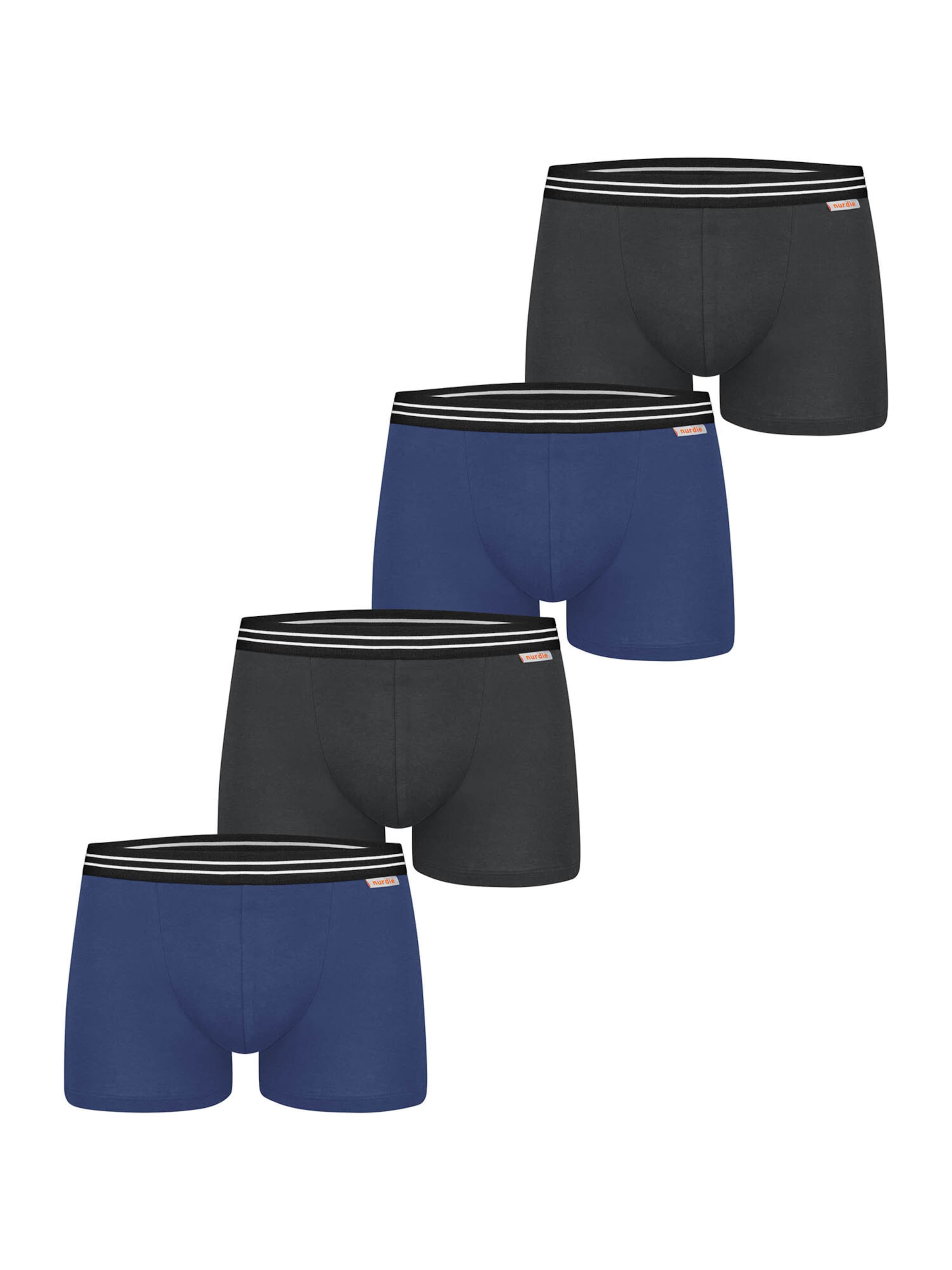 Nur Die Boxer shorts ' Cotton Stretch ' in Blue / Anthracite, Item view