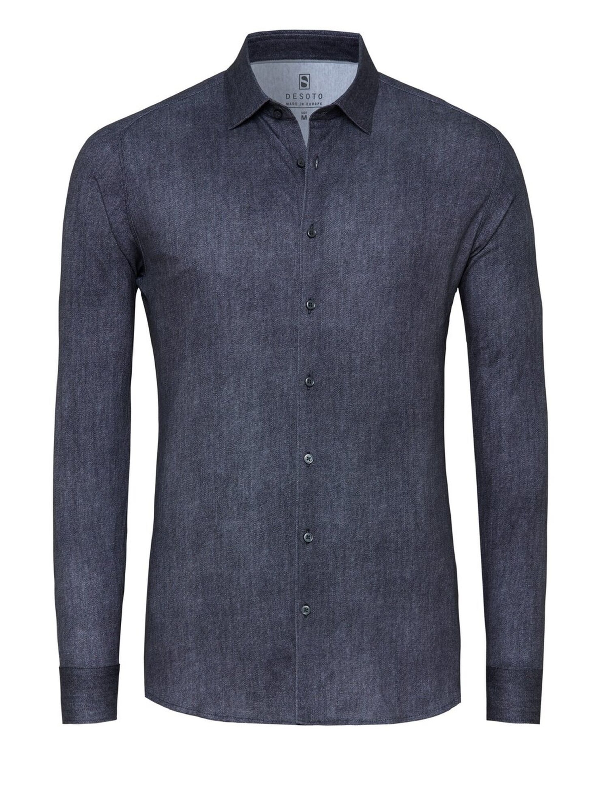DESOTO Slim fit Overhemd in Blauw: voorkant