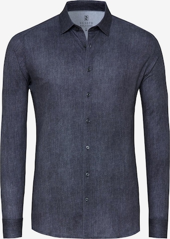 Coupe slim Chemise DESOTO en bleu : devant