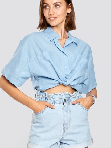 FRESHLIONS Blouse ' Valentina ' in Blue: front