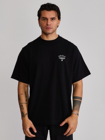 T-Shirt SikSilk en noir : devant