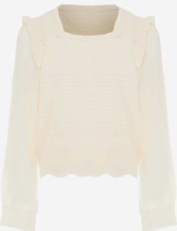 NAEMI Sweater in White: front