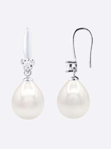 Boucles d'oreilles 'Bonnegrace' Ateliers Saint Germain en blanc