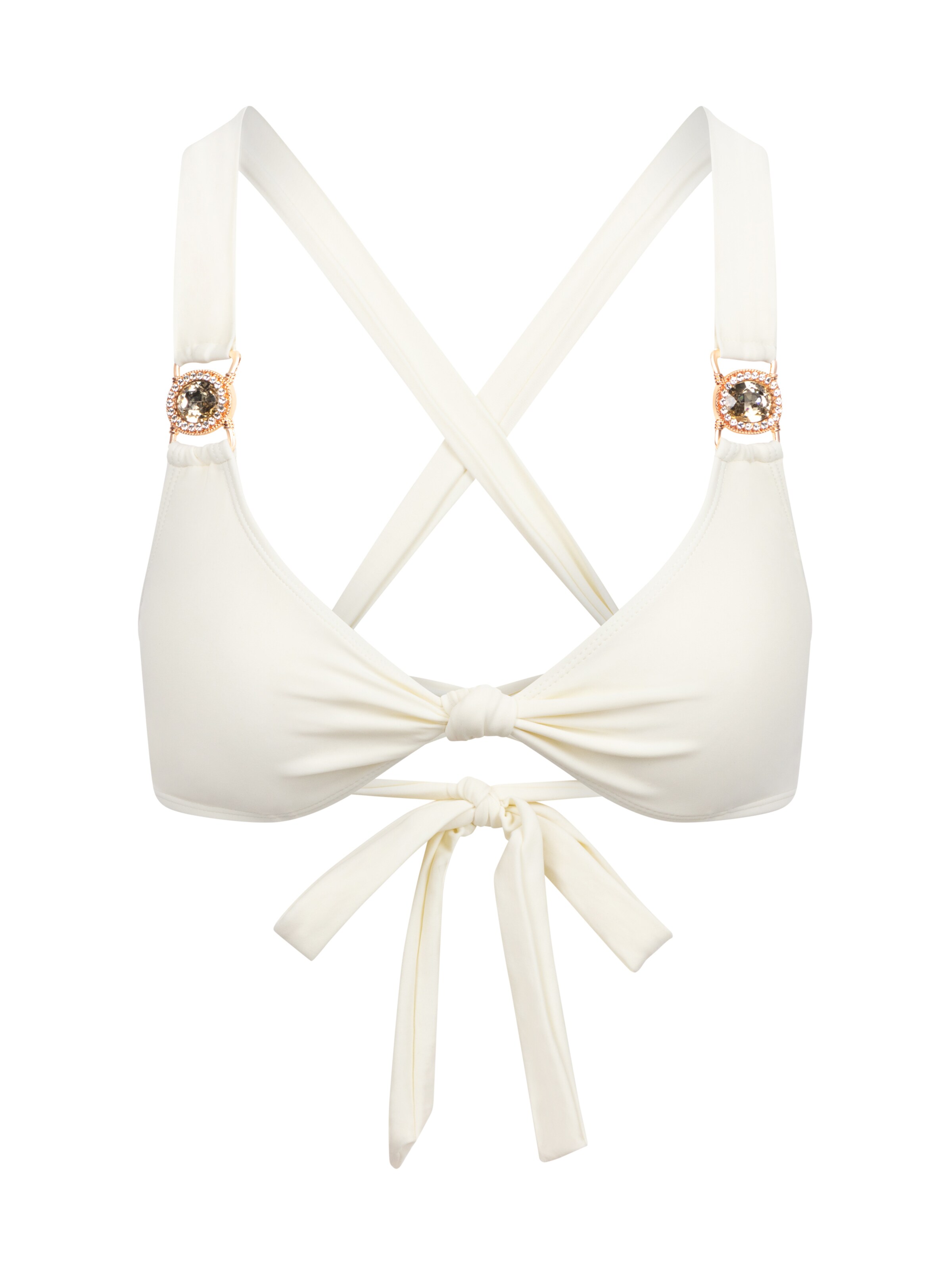 Moda Minx Triangle Bikini top 'Amour' in White: front