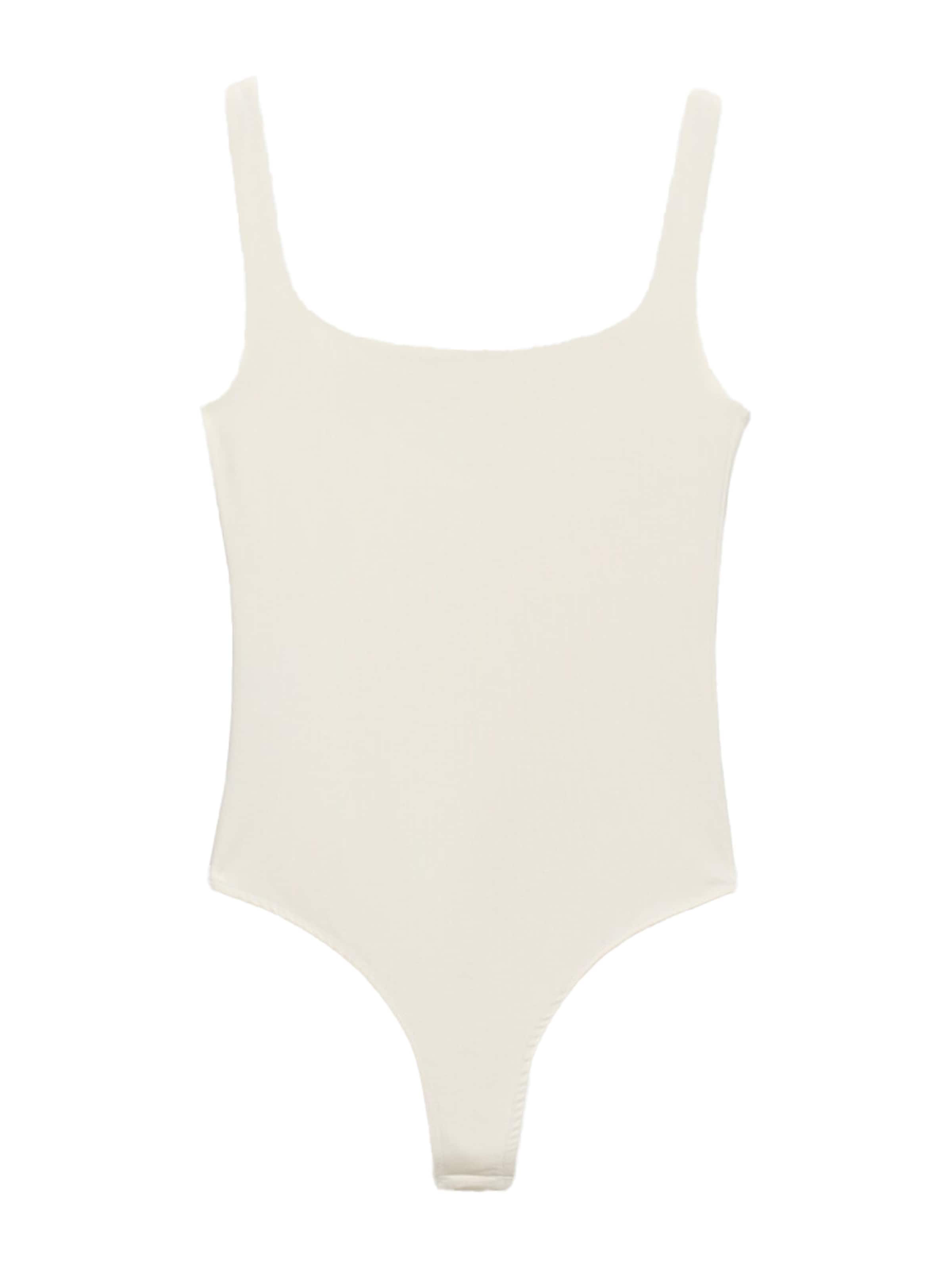 MANGO Shirtbody 'MARISA' i hvid: forside