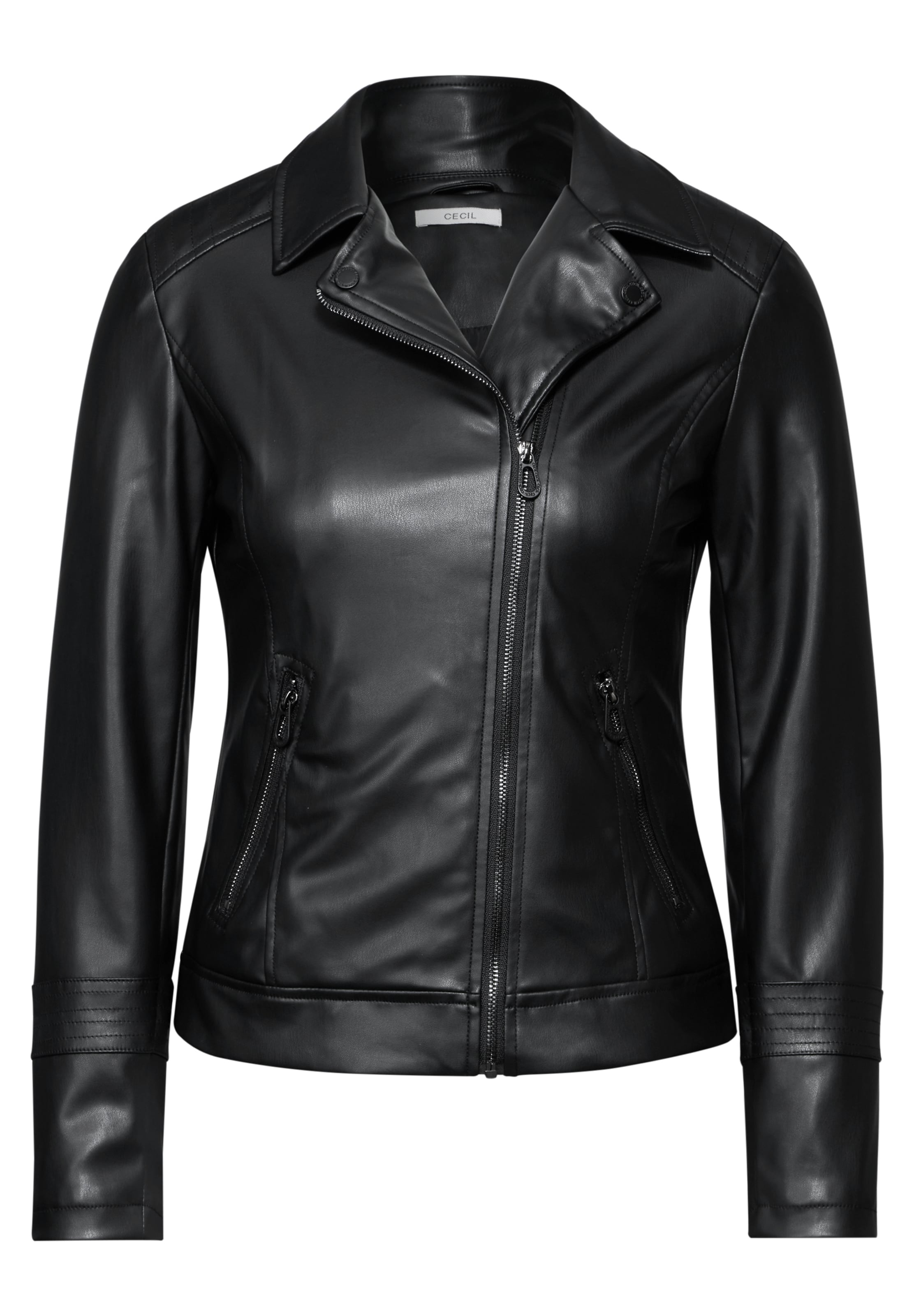 CECIL Biker Jacke in Schwarz: Vorderseite