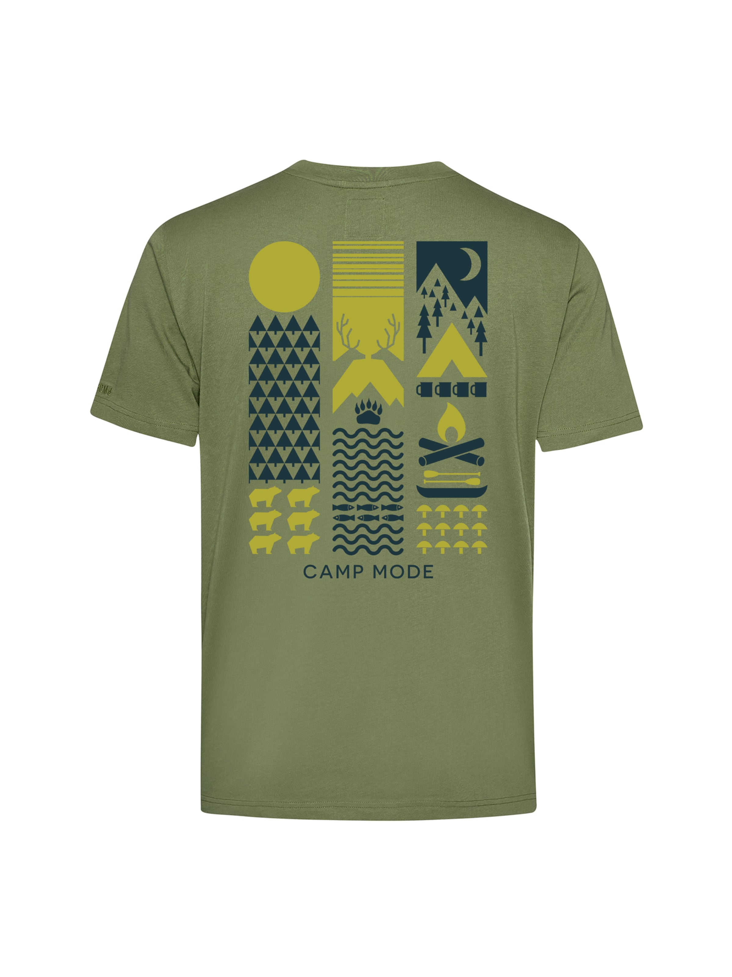 GREENBOMB Shirt ' Fusion Camp Mode ' in Groen: voorkant