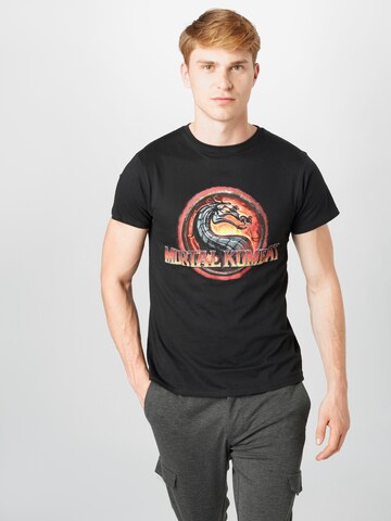 Tricou 'Mortal Kombat' de la Mister Tee pe negru: față