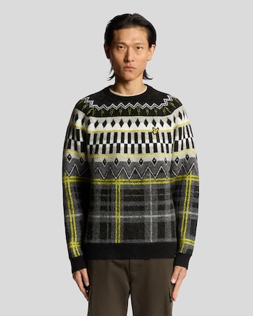 Lyle & Scott Pulover 'Fair Isle' | črna barva: sprednja stran