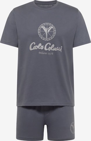 Carlo Colucci Pyjama kort 'Ferremi' in Grijs: voorkant