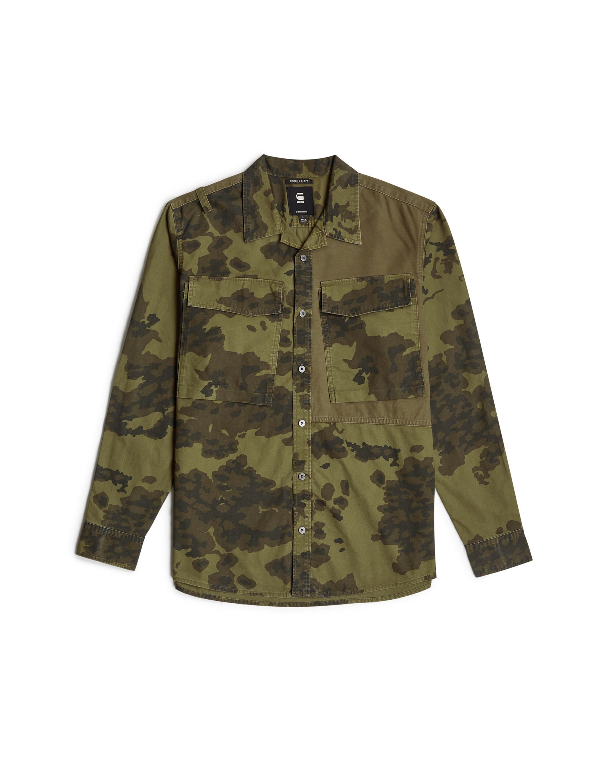 G-STAR Comfort fit Button Up Shirt in Green: front