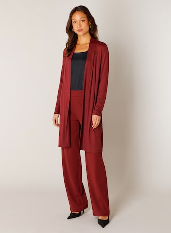 BASE LEVEL Knit Cardigan in Red: front