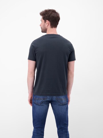 LERROS T-Shirt aus Baumwolle mit Brustprint in Blau