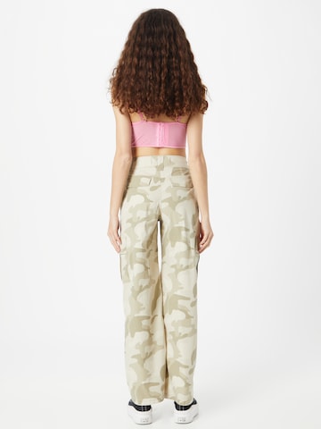 HOLLISTER - Pierna ancha Pantalón cargo en beige