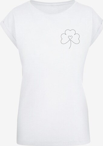 T-shirt 'Spring - Leaf Clover Flower' Merchcode en blanc : devant