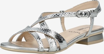 Sandales à lanières Nero Giardini en argent : devant
