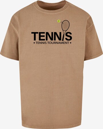 Merchcode Shirt 'Tennis Racket' in Beige: voorkant