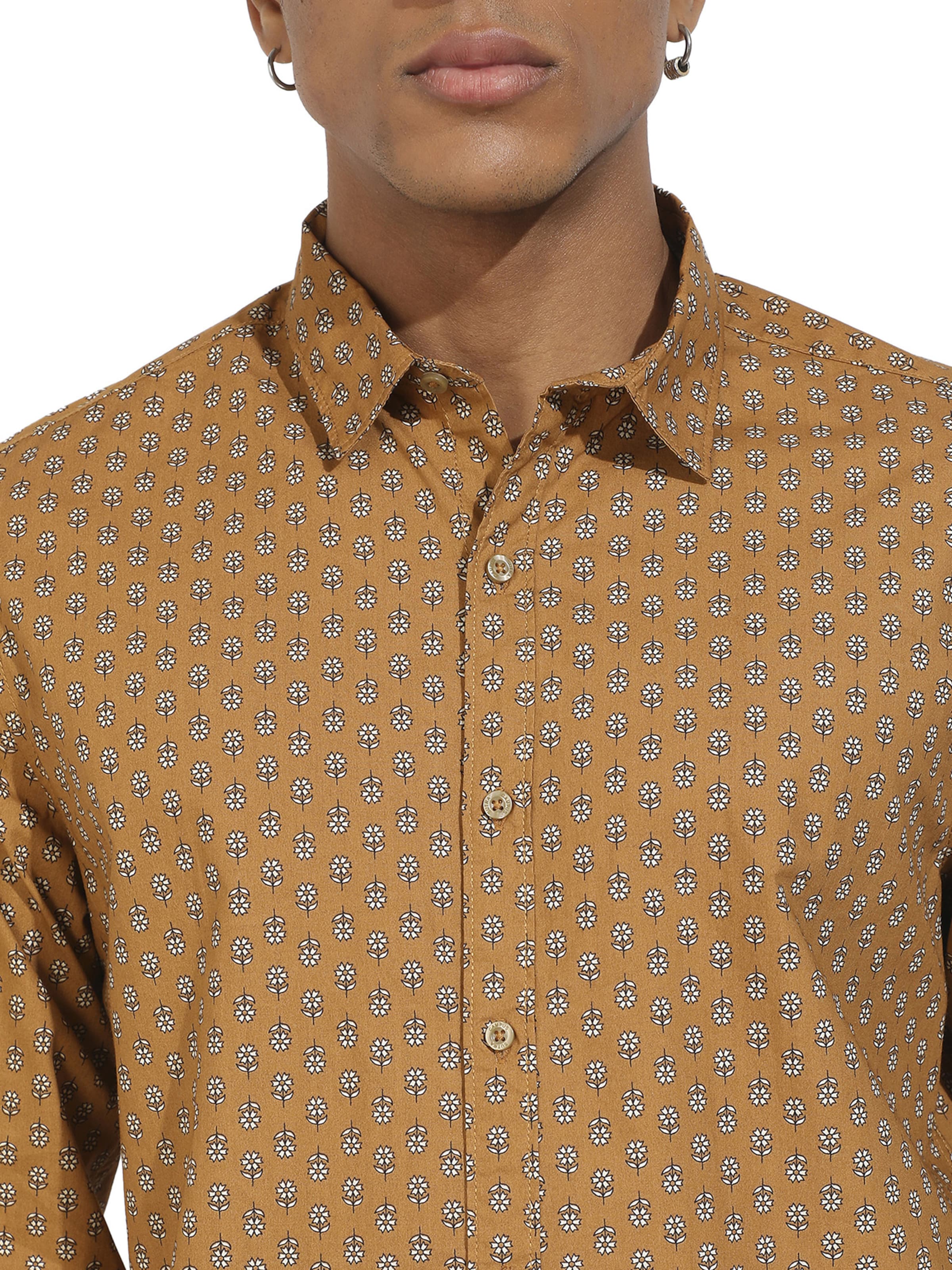 Campus Sutra Comfort Fit Πουκάμισο 'Jose' σε καφέ